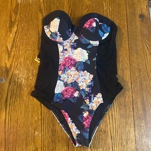 floral one piece bathing suit